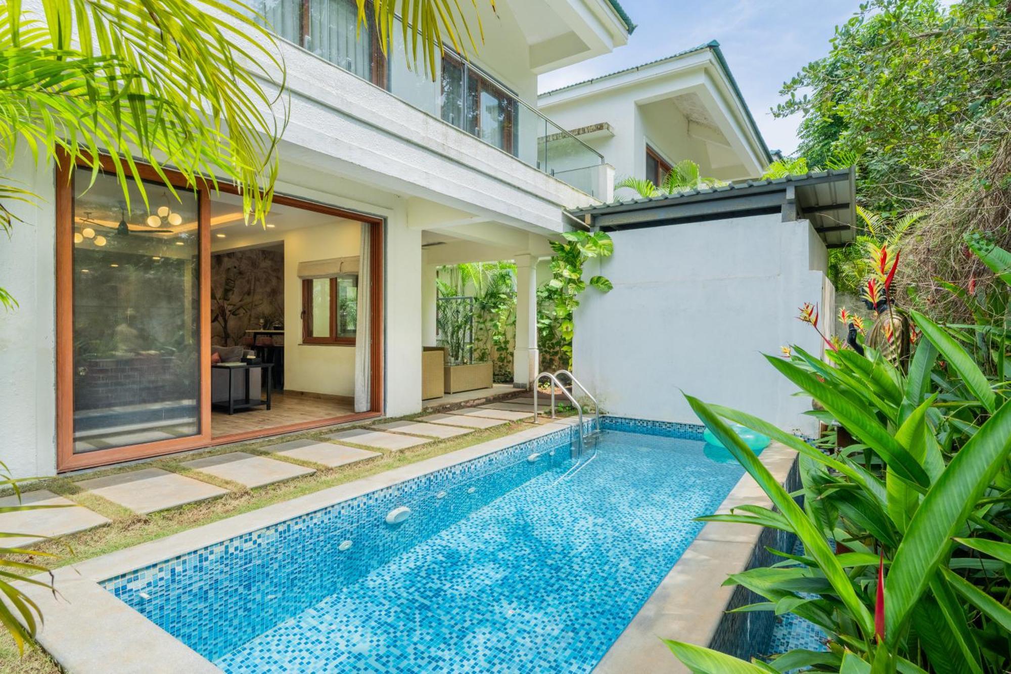 Elivaas 3 Bhk Pvt Pool & Bar - Villa Valerie Oxel Dış mekan fotoğraf
