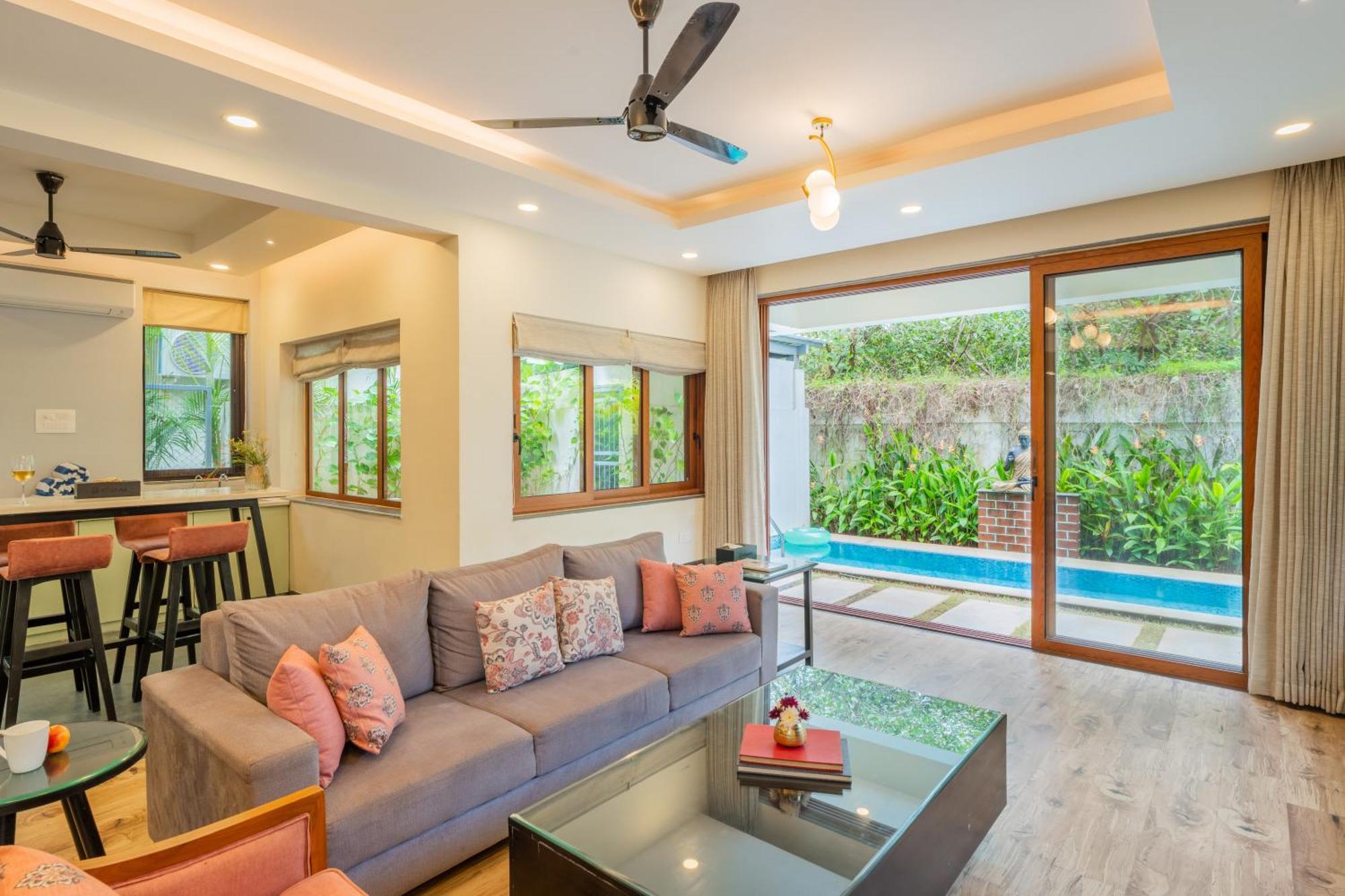 Elivaas 3 Bhk Pvt Pool & Bar - Villa Valerie Oxel Dış mekan fotoğraf